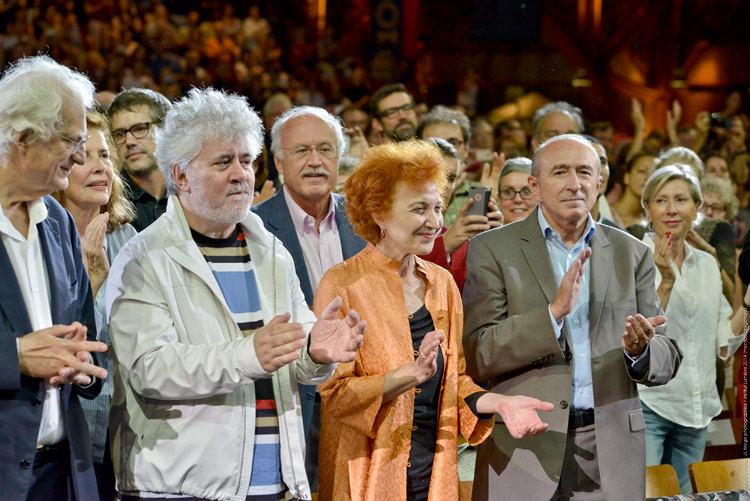 Bertrand Tavernier, Pedro Almodóvar, Marisa Paredes et Gérard Collomb