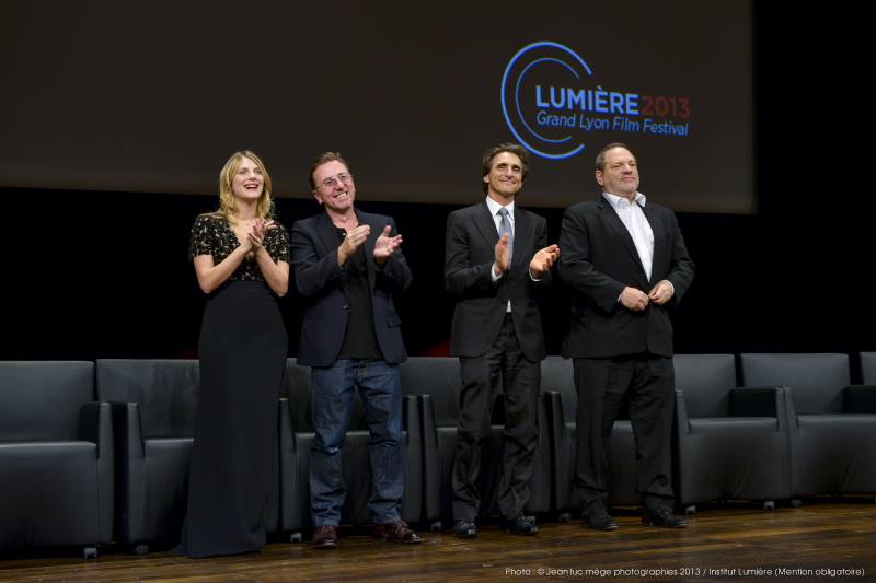 Mélanie Laurent, Tim Roth, Lawrence Bender et Harvey Weinstein